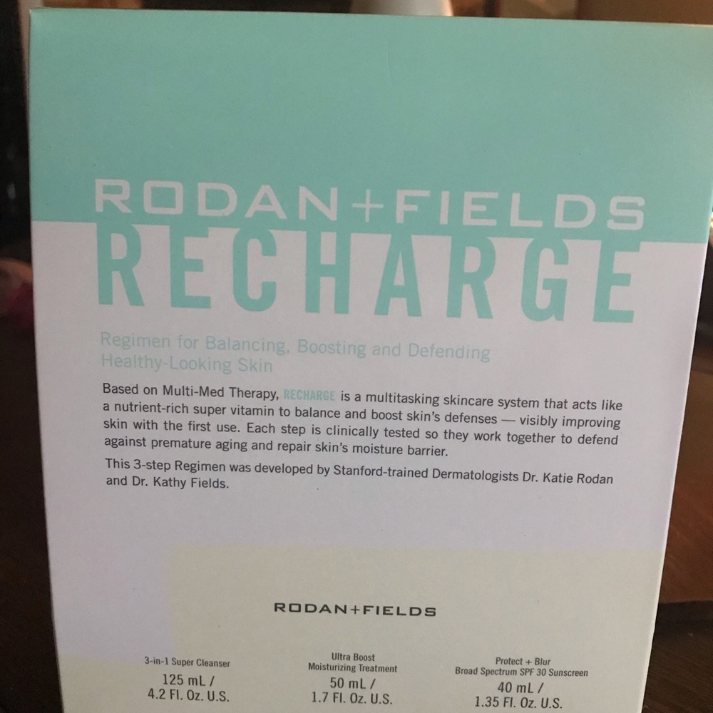 Rodan and Fields recharge regimen